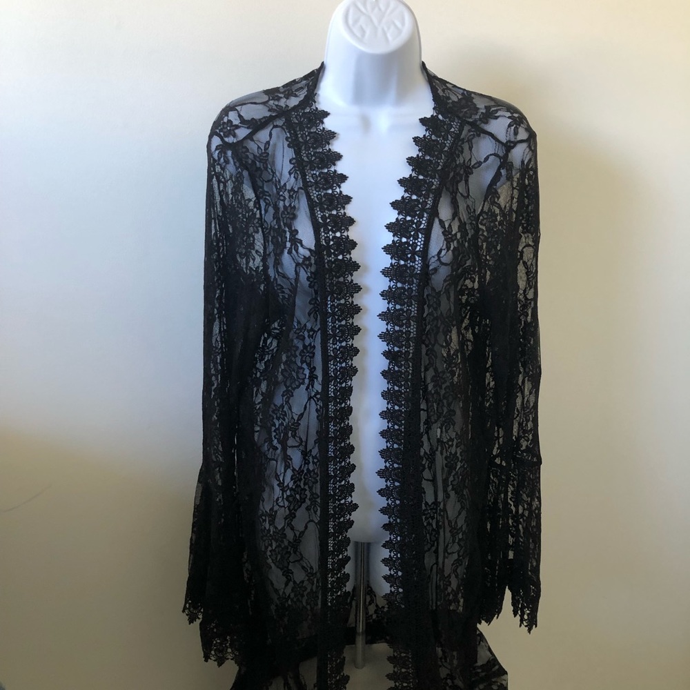 Black Lace Cardigan